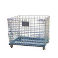 Custom size iron galvanized folding stacked wire mesh pallet container cage storage pallet basket box container